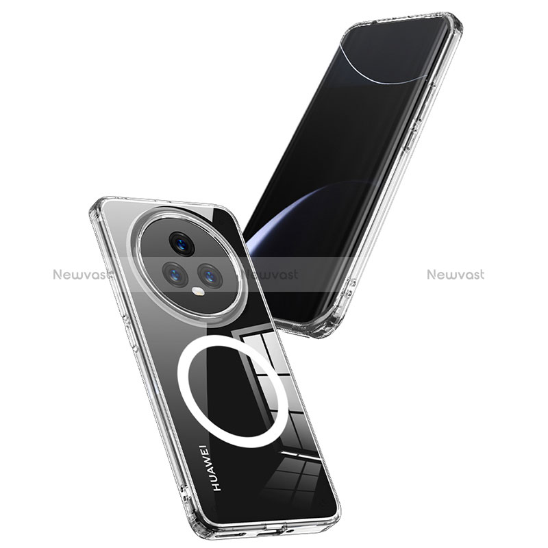 Ultra-thin Transparent TPU Soft Case Cover with Mag-Safe Magnetic QK2 for Huawei Honor Magic5 5G