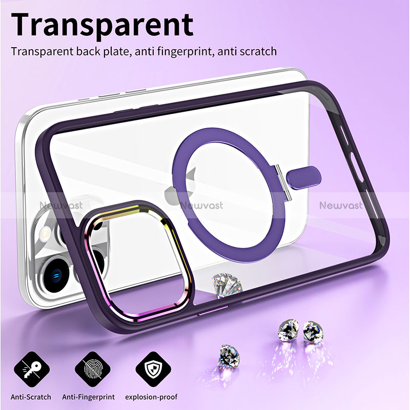 Ultra-thin Transparent TPU Soft Case Cover with Mag-Safe Magnetic SD1 for Apple iPhone 13 Pro