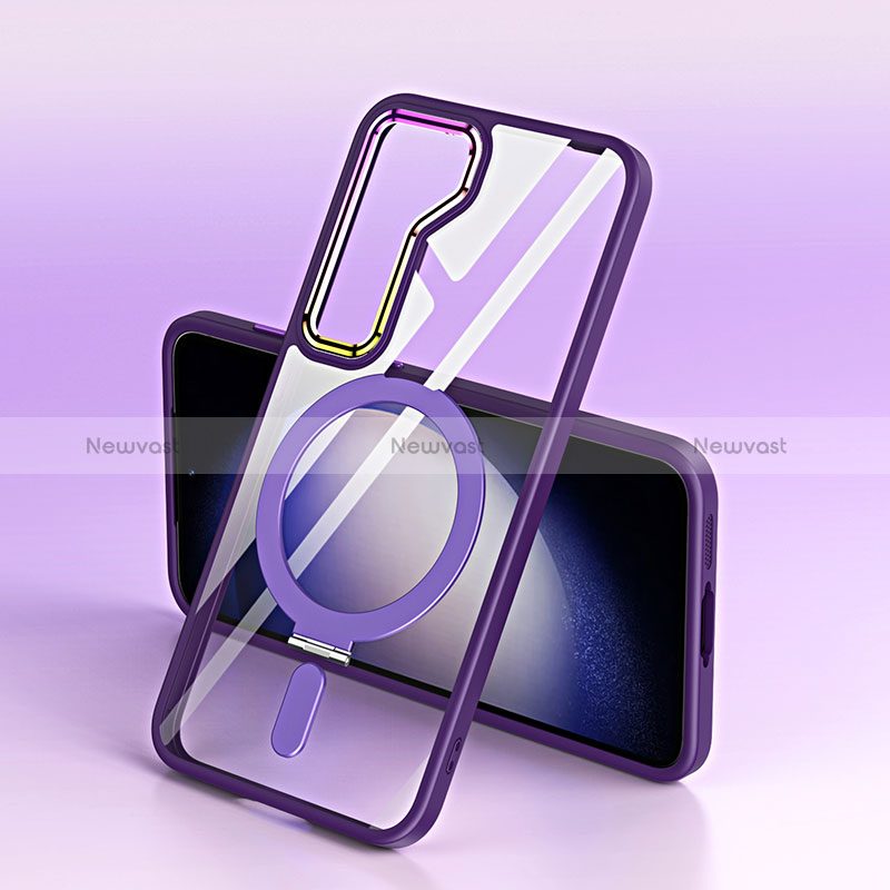 Ultra-thin Transparent TPU Soft Case Cover with Mag-Safe Magnetic SD1 for Samsung Galaxy S24 5G