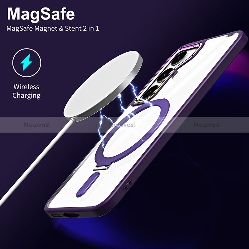 Ultra-thin Transparent TPU Soft Case Cover with Mag-Safe Magnetic SD1 for Samsung Galaxy S24 Plus 5G