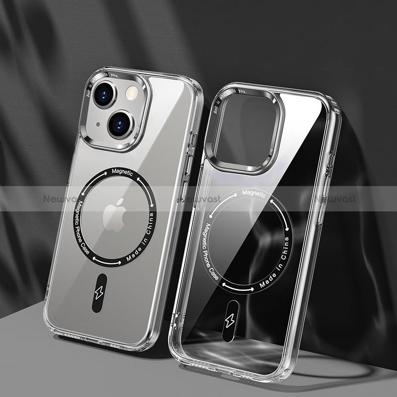 Ultra-thin Transparent TPU Soft Case Cover with Mag-Safe Magnetic TB1 for Apple iPhone 15
