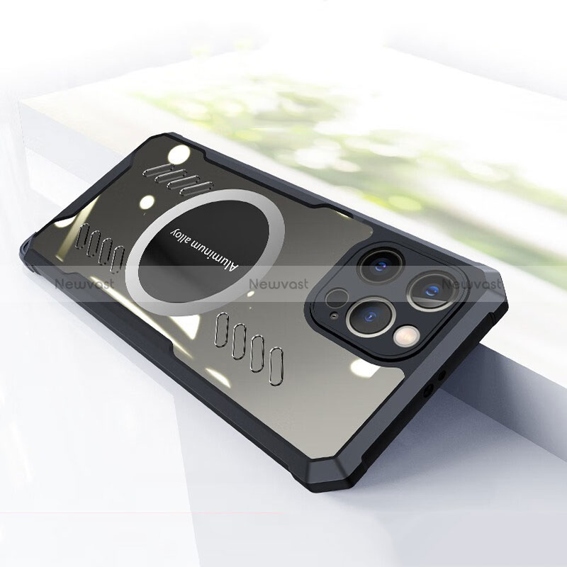 Ultra-thin Transparent TPU Soft Case Cover with Mag-Safe Magnetic XD1 for Apple iPhone 14 Pro