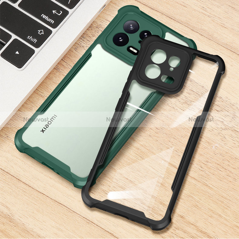 Ultra-thin Transparent TPU Soft Case Cover with Magnetic Finger Ring Stand BH1 for Xiaomi Mi 13 Pro 5G