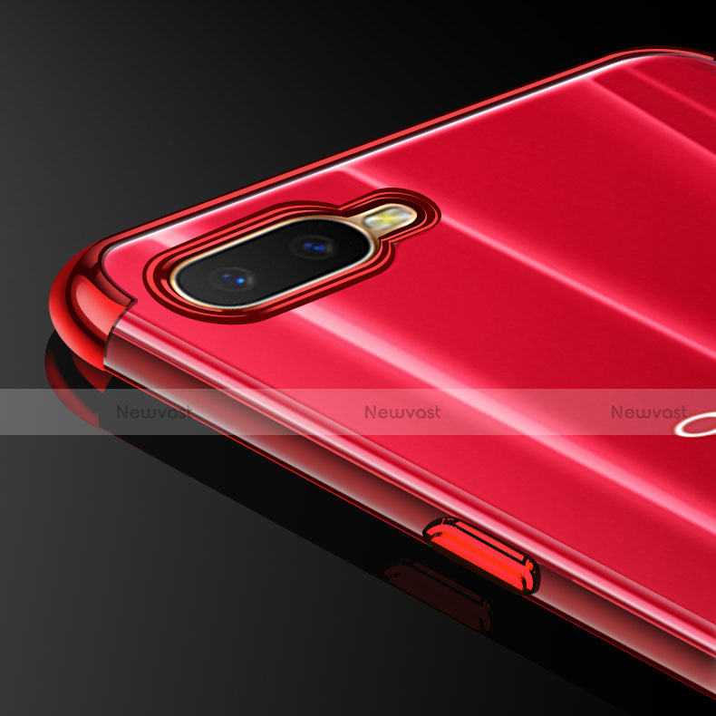 Ultra-thin Transparent TPU Soft Case Cover with Magnetic Finger Ring Stand S01 for Oppo RX17 Neo