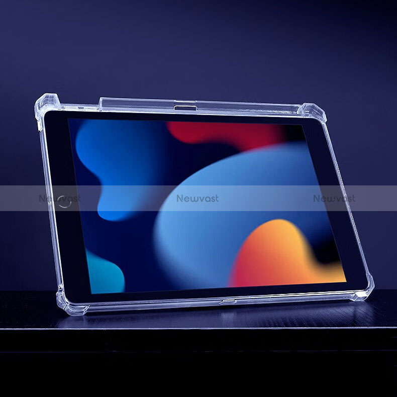 Ultra-thin Transparent TPU Soft Case Cover with Stand for Apple iPad 10.2 (2021) Clear