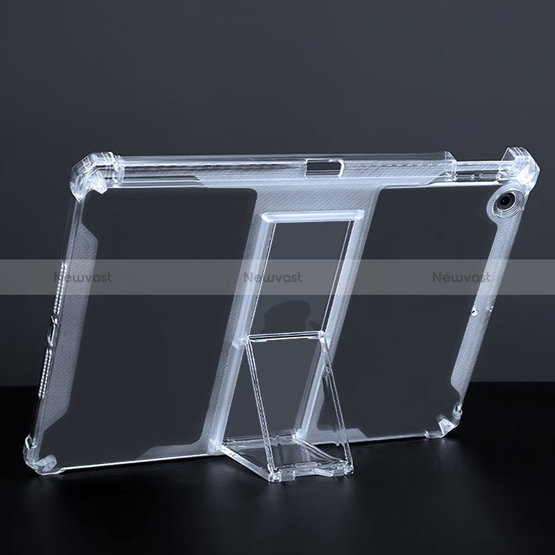 Ultra-thin Transparent TPU Soft Case Cover with Stand for Apple iPad 10.2 (2021) Clear