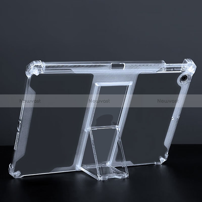 Ultra-thin Transparent TPU Soft Case Cover with Stand for Apple iPad Air 2 Clear