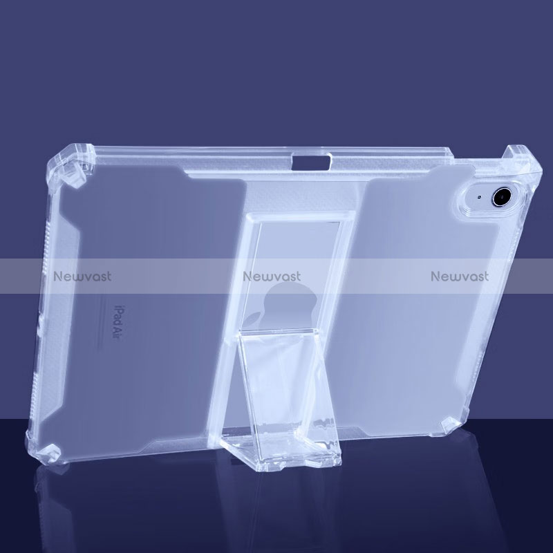Ultra-thin Transparent TPU Soft Case Cover with Stand for Apple iPad Air 5 10.9 (2022) Clear
