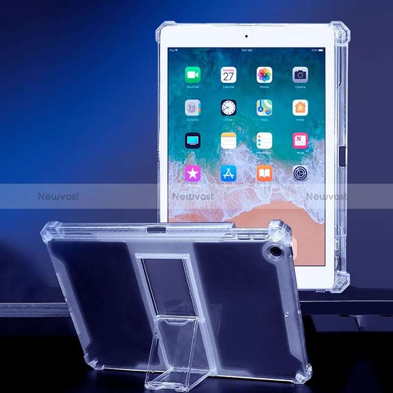 Ultra-thin Transparent TPU Soft Case Cover with Stand for Apple iPad Air Clear