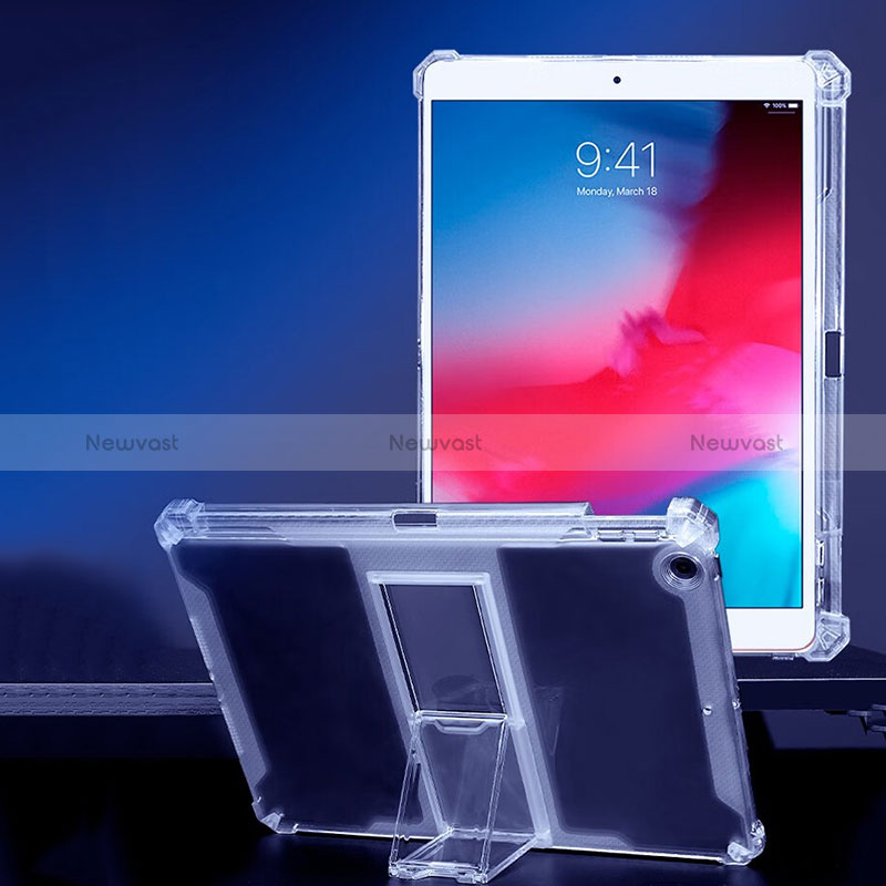 Ultra-thin Transparent TPU Soft Case Cover with Stand for Apple iPad Mini 4 Clear