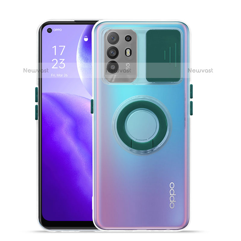 Ultra-thin Transparent TPU Soft Case Cover with Stand for Oppo A94 5G