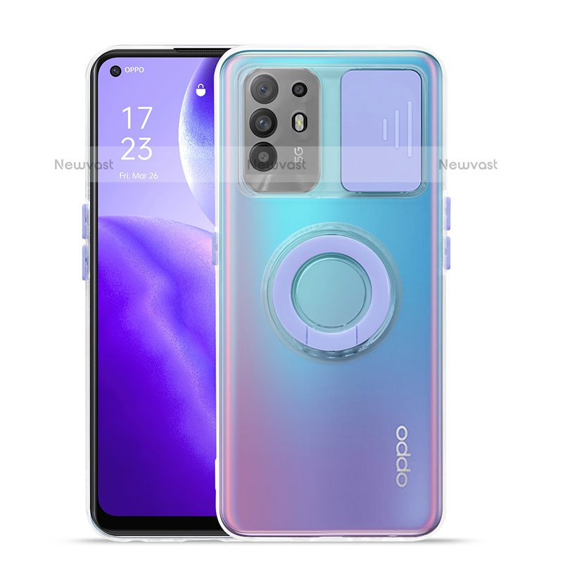 Ultra-thin Transparent TPU Soft Case Cover with Stand for Oppo A94 5G