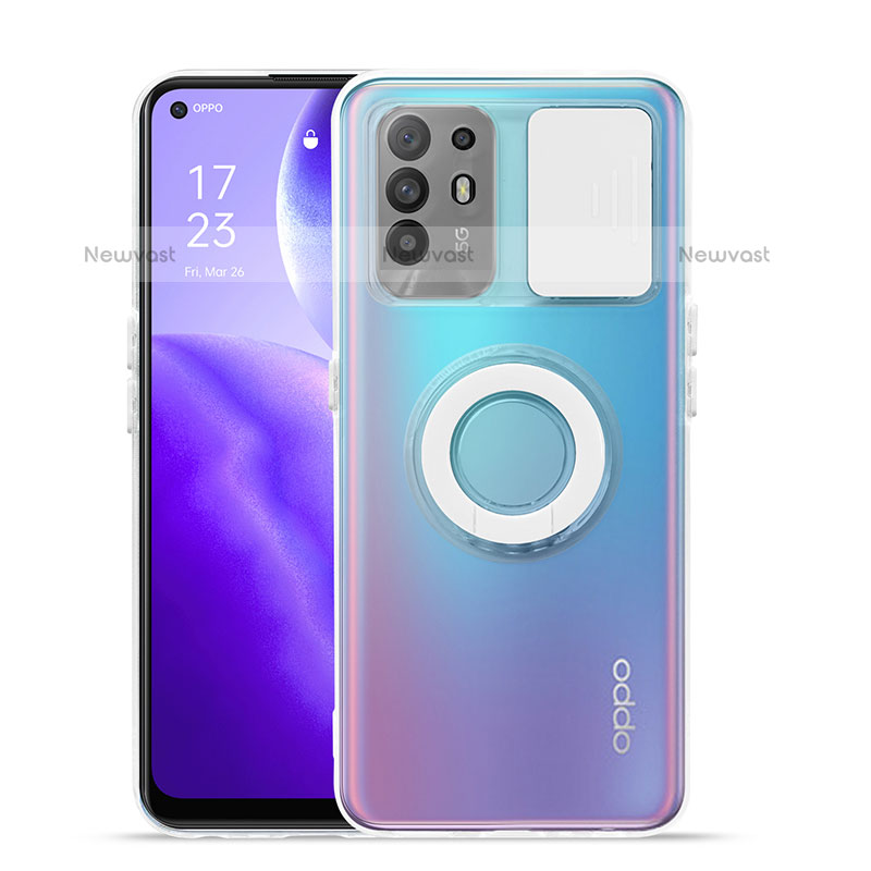 Ultra-thin Transparent TPU Soft Case Cover with Stand for Oppo A94 5G