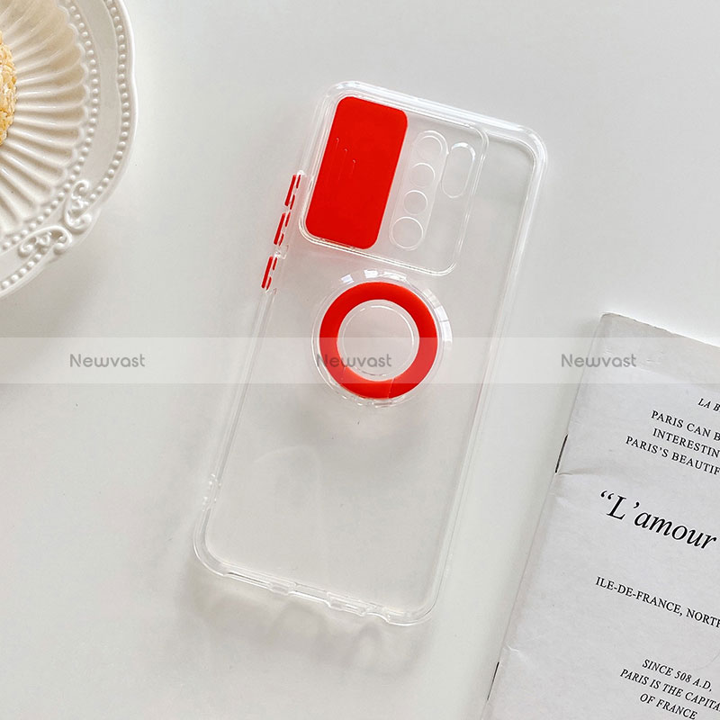 Ultra-thin Transparent TPU Soft Case Cover with Stand for Xiaomi Poco M2