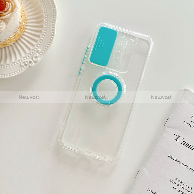 Ultra-thin Transparent TPU Soft Case Cover with Stand for Xiaomi Poco M2