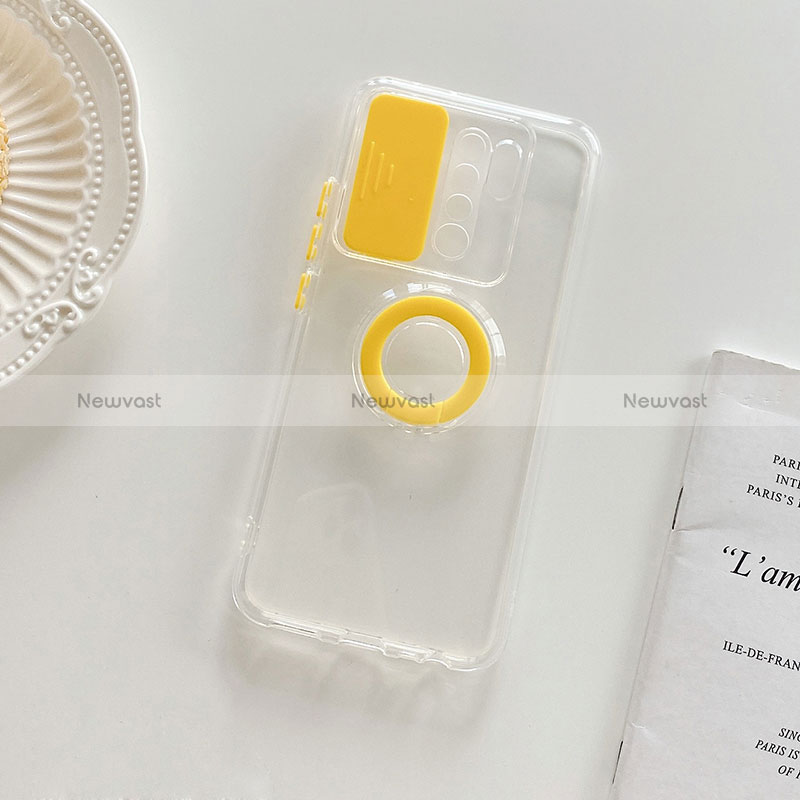 Ultra-thin Transparent TPU Soft Case Cover with Stand for Xiaomi Poco M2