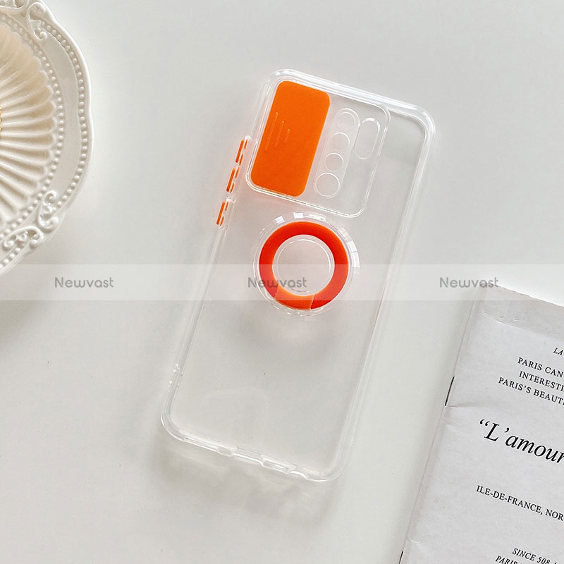 Ultra-thin Transparent TPU Soft Case Cover with Stand for Xiaomi Poco M2