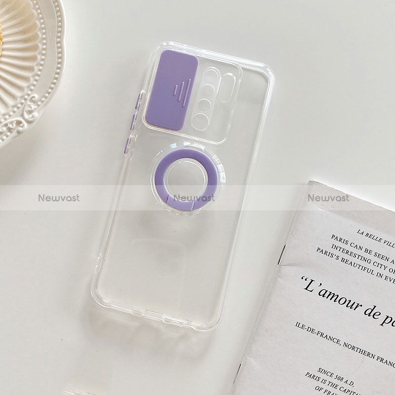 Ultra-thin Transparent TPU Soft Case Cover with Stand for Xiaomi Poco M2