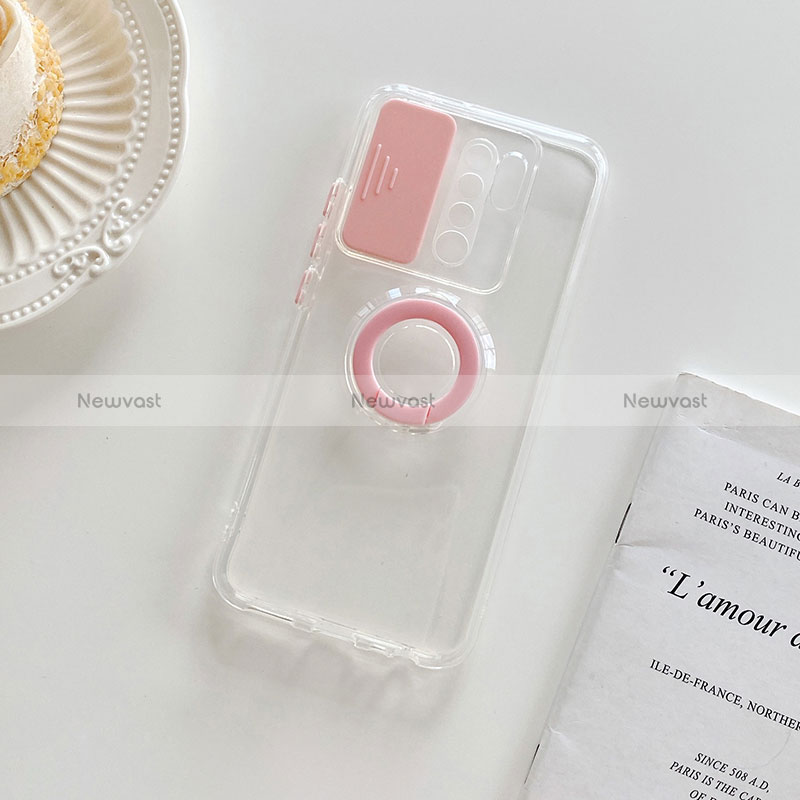 Ultra-thin Transparent TPU Soft Case Cover with Stand for Xiaomi Poco M2