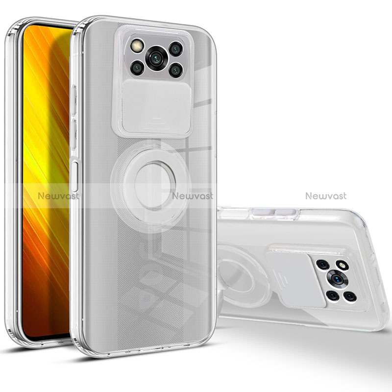 Ultra-thin Transparent TPU Soft Case Cover with Stand for Xiaomi Poco X3 Pro