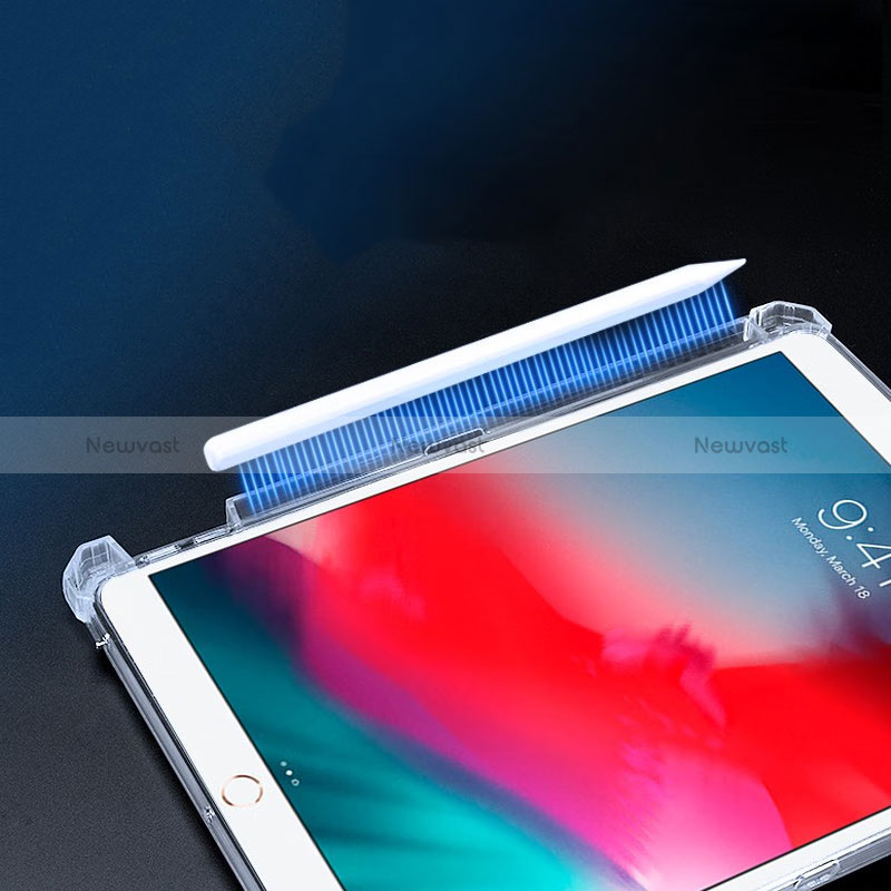 Ultra-thin Transparent TPU Soft Case Cover with Stand S01 for Apple iPad Mini 5 (2019) Clear