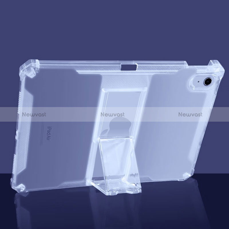 Ultra-thin Transparent TPU Soft Case Cover with Stand S01 for Apple iPad Mini 6 Clear