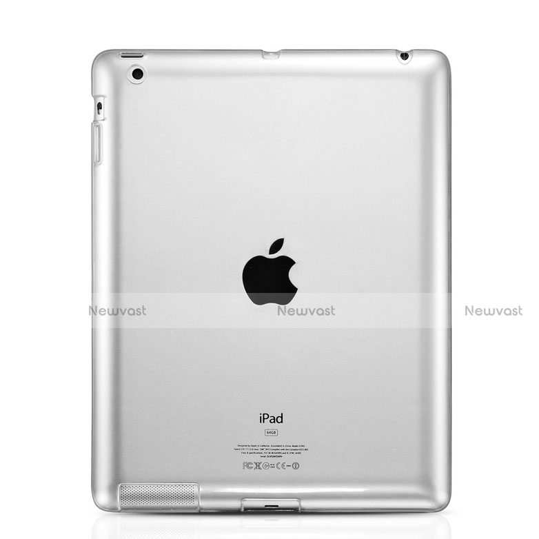 Ultra-thin Transparent TPU Soft Case for Apple iPad 2 Clear