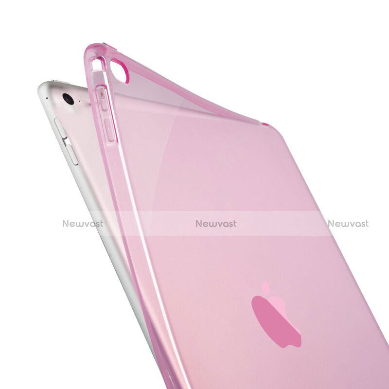 Ultra-thin Transparent TPU Soft Case for Apple iPad Air 2 Pink