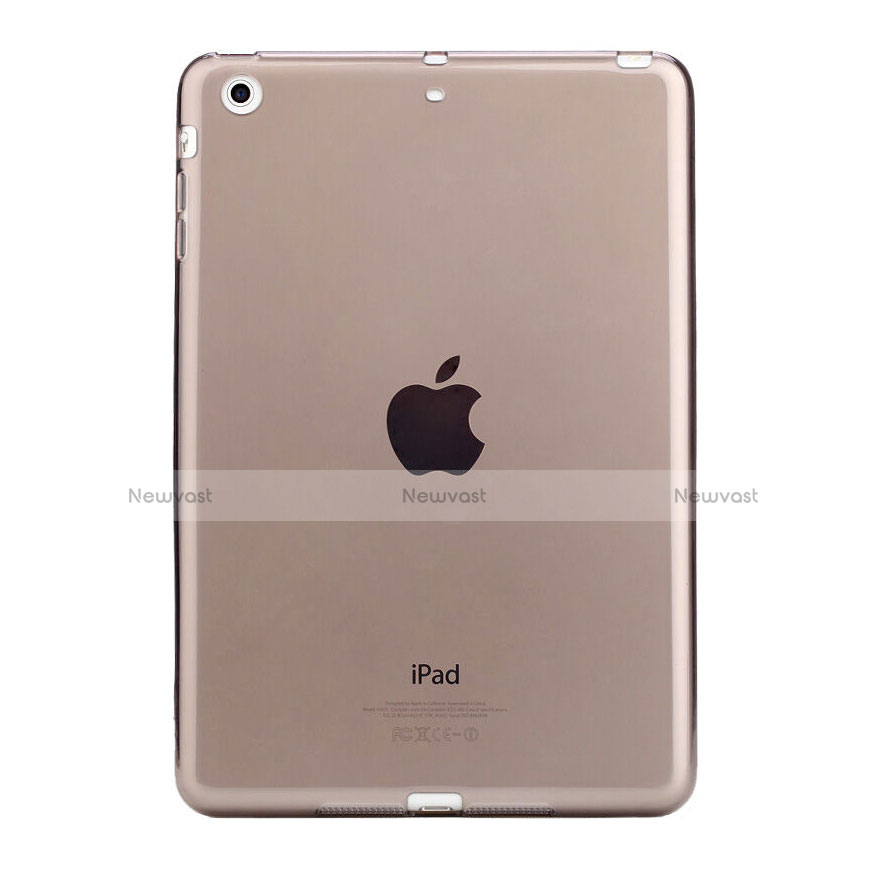 Ultra-thin Transparent TPU Soft Case for Apple iPad Mini Gray