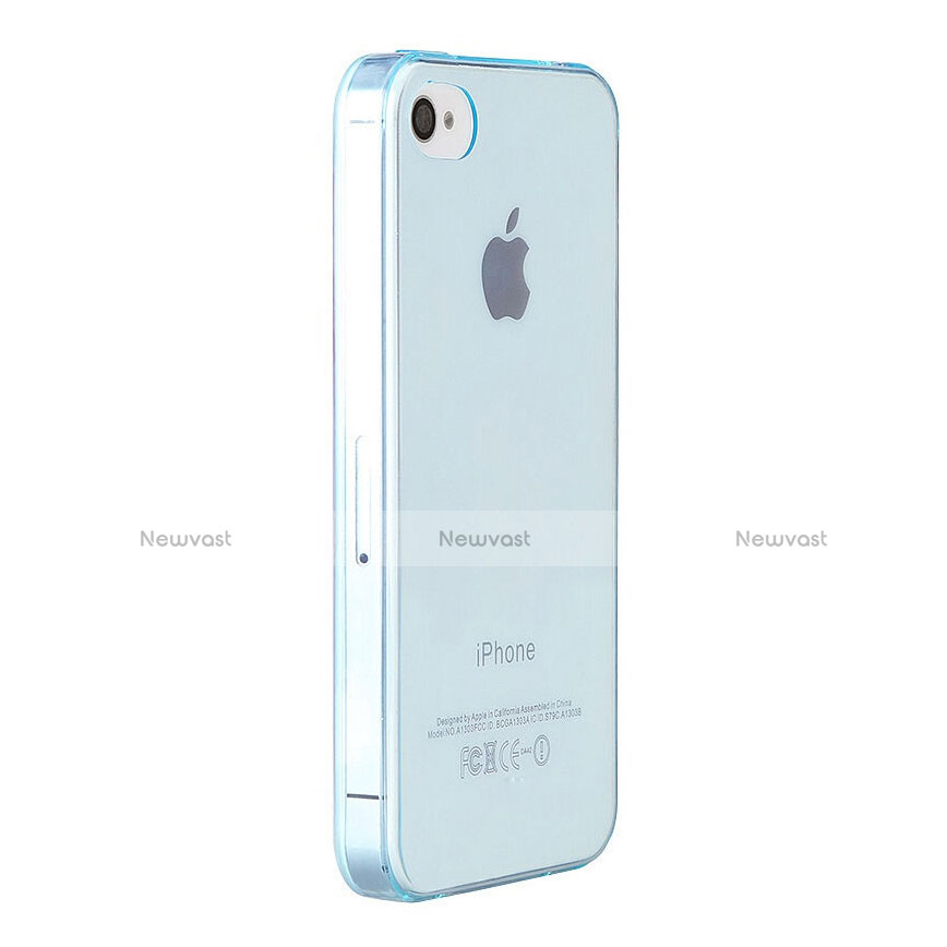 Ultra-thin Transparent TPU Soft Case for Apple iPhone 4S Sky Blue