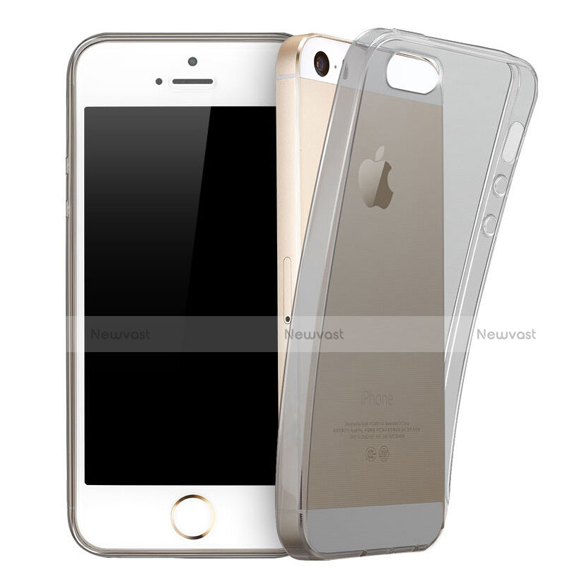 Ultra-thin Transparent TPU Soft Case for Apple iPhone 5S Gray