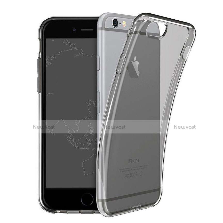 Ultra-thin Transparent TPU Soft Case for Apple iPhone 6 Plus Dark Gray