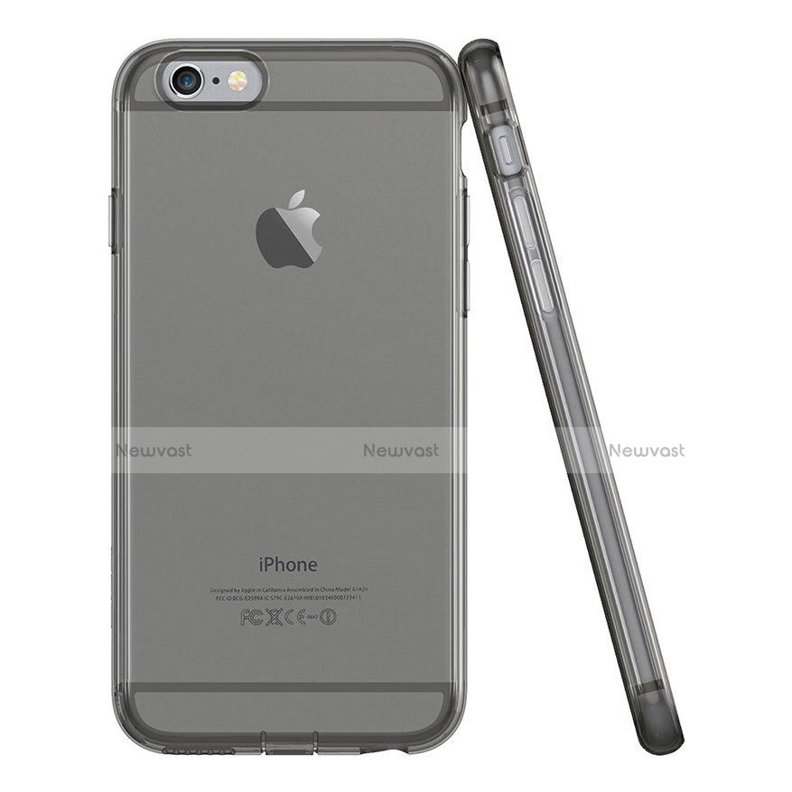 Ultra-thin Transparent TPU Soft Case for Apple iPhone 6 Plus Dark Gray