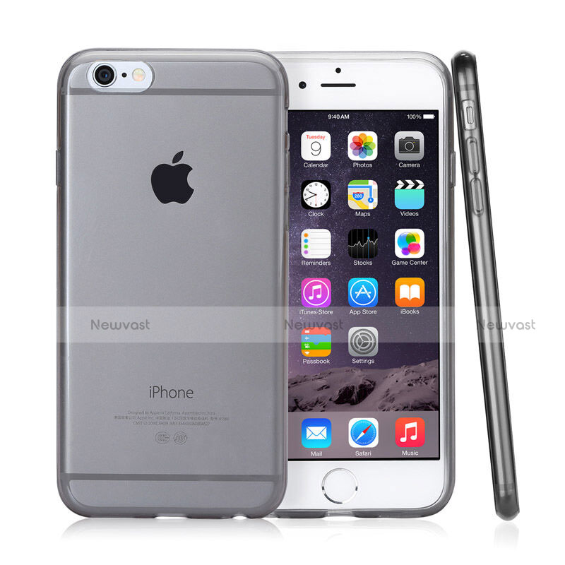 Ultra-thin Transparent TPU Soft Case for Apple iPhone 6 Plus Gray