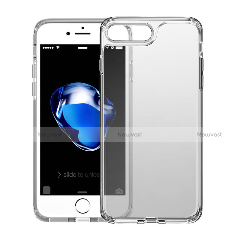 Ultra-thin Transparent TPU Soft Case for Apple iPhone 7 Plus Gray