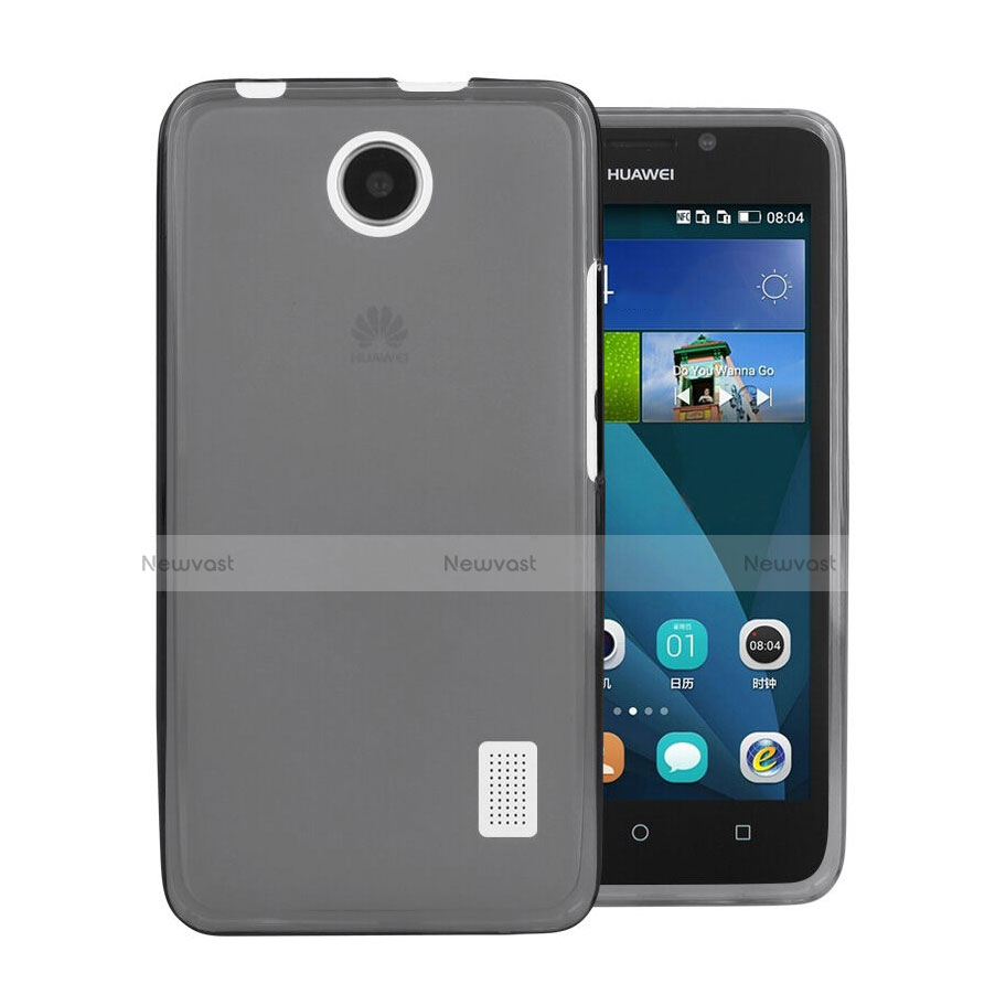 Ultra-thin Transparent TPU Soft Case for Huawei Ascend Y635 Gray