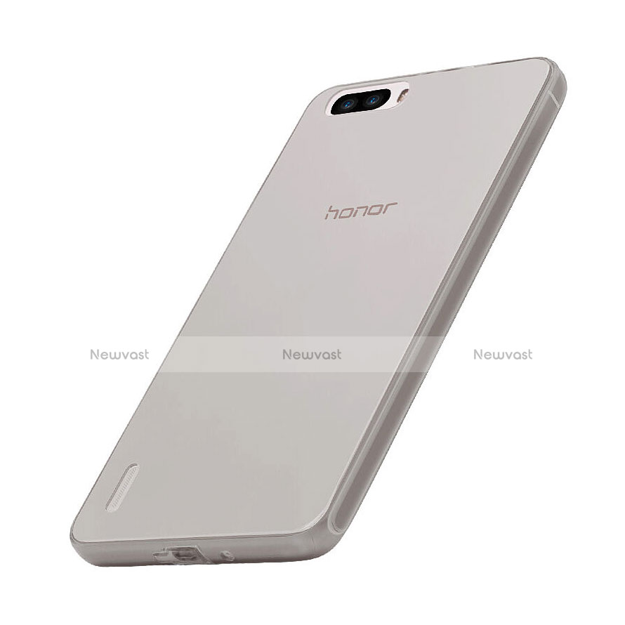 Ultra-thin Transparent TPU Soft Case for Huawei Honor 6 Plus Gray