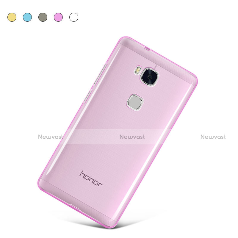 Ultra-thin Transparent TPU Soft Case for Huawei Honor Play 5X Pink