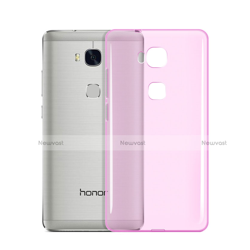 Ultra-thin Transparent TPU Soft Case for Huawei Honor Play 5X Pink