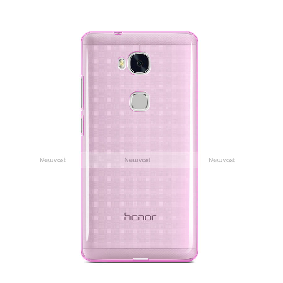 Ultra-thin Transparent TPU Soft Case for Huawei Honor Play 5X Pink