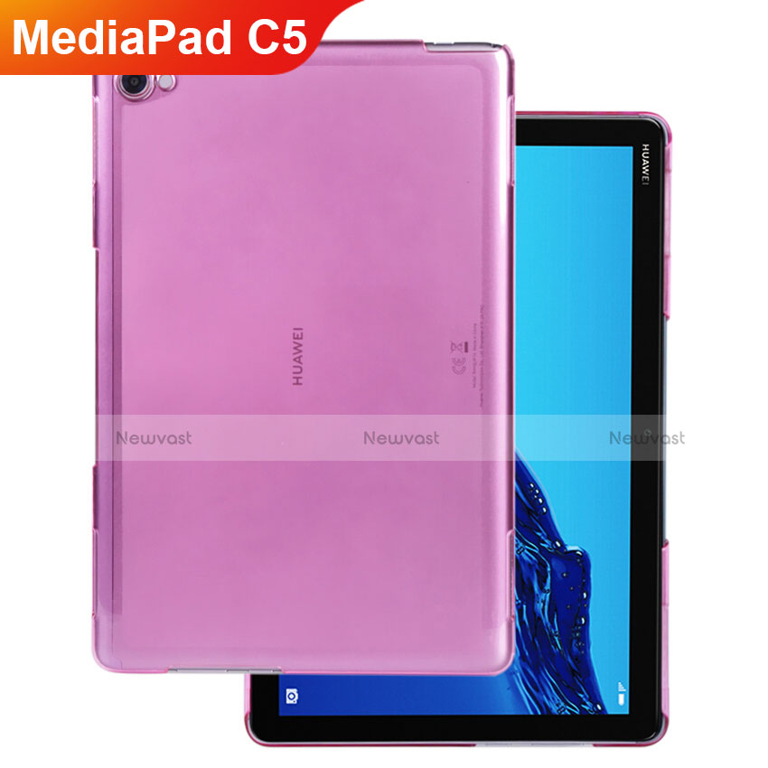 Ultra-thin Transparent TPU Soft Case for Huawei MediaPad C5 10 10.1 BZT-W09 AL00 Pink