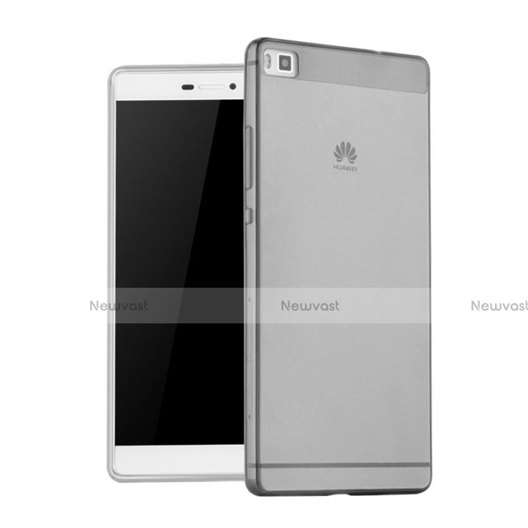 Ultra-thin Transparent TPU Soft Case for Huawei P8 Gray