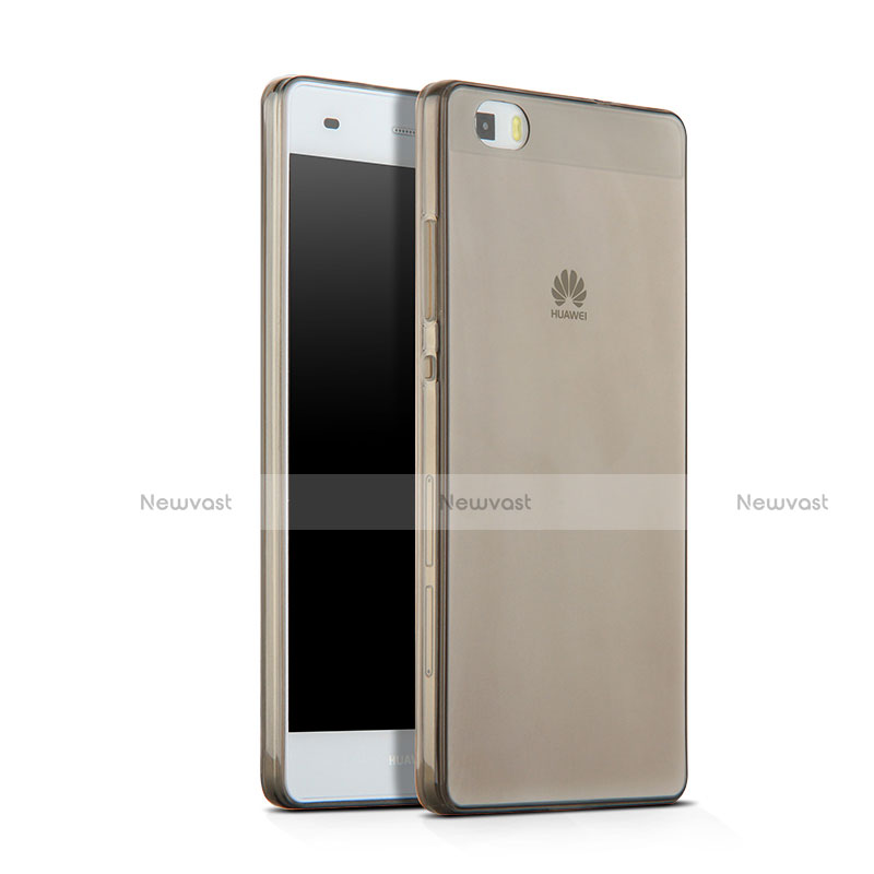 Ultra-thin Transparent TPU Soft Case for Huawei P8 Lite Gray