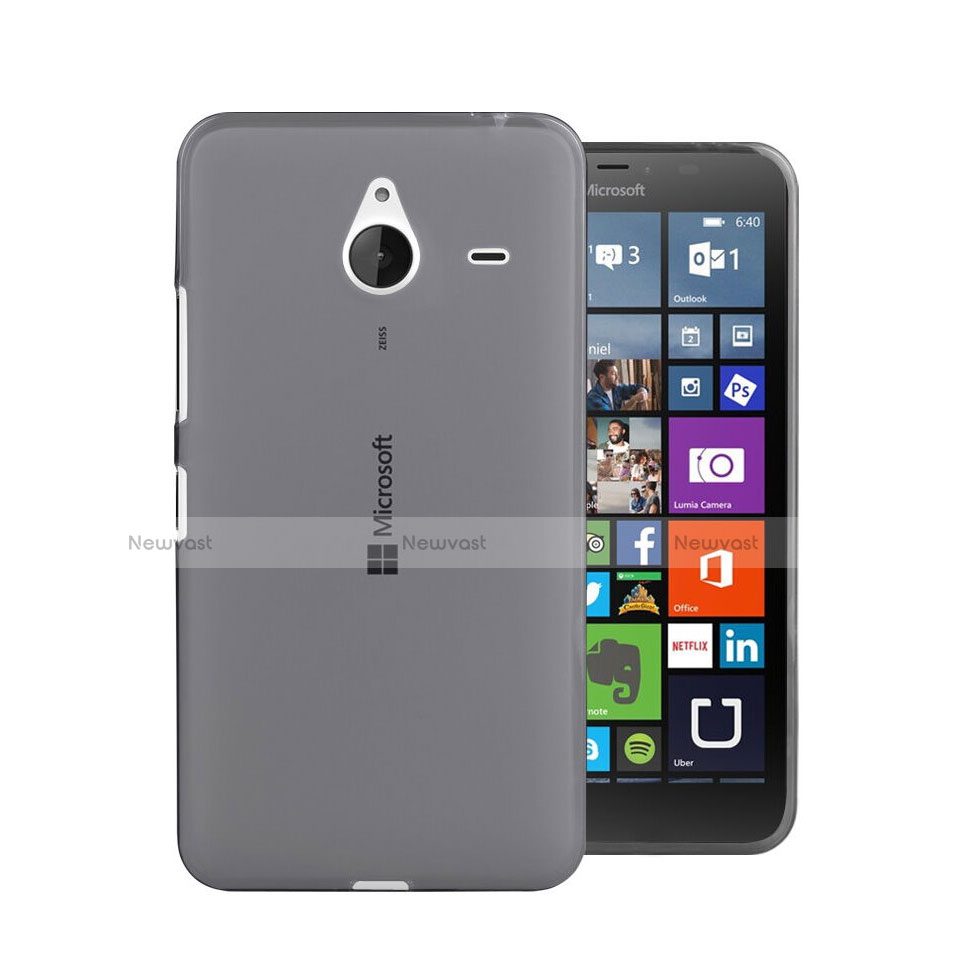 Ultra-thin Transparent TPU Soft Case for Microsoft Lumia 640 XL Lte Gray