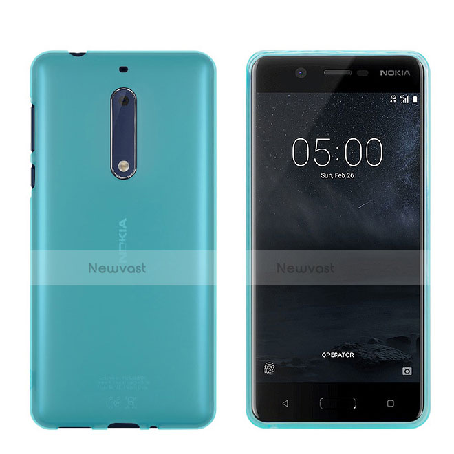 Ultra-thin Transparent TPU Soft Case for Nokia 5 Blue