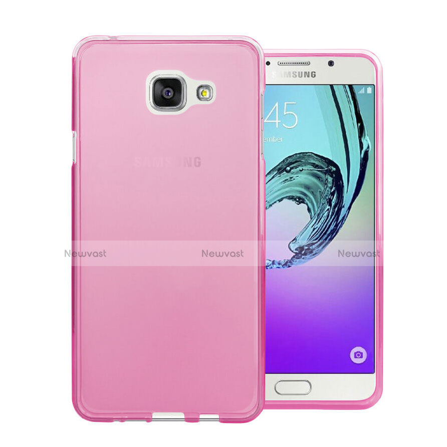 Ultra-thin Transparent TPU Soft Case for Samsung Galaxy A7 (2016) A7100 Pink