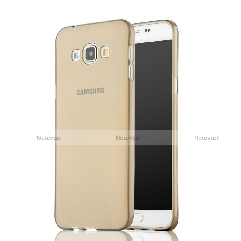 Ultra-thin Transparent TPU Soft Case for Samsung Galaxy A7 SM-A700 Gray