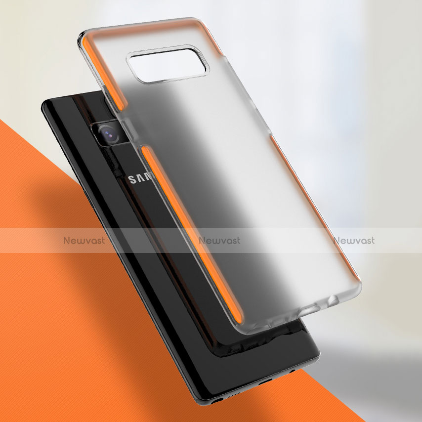 Ultra-thin Transparent TPU Soft Case for Samsung Galaxy Note 8 Duos N950F Orange