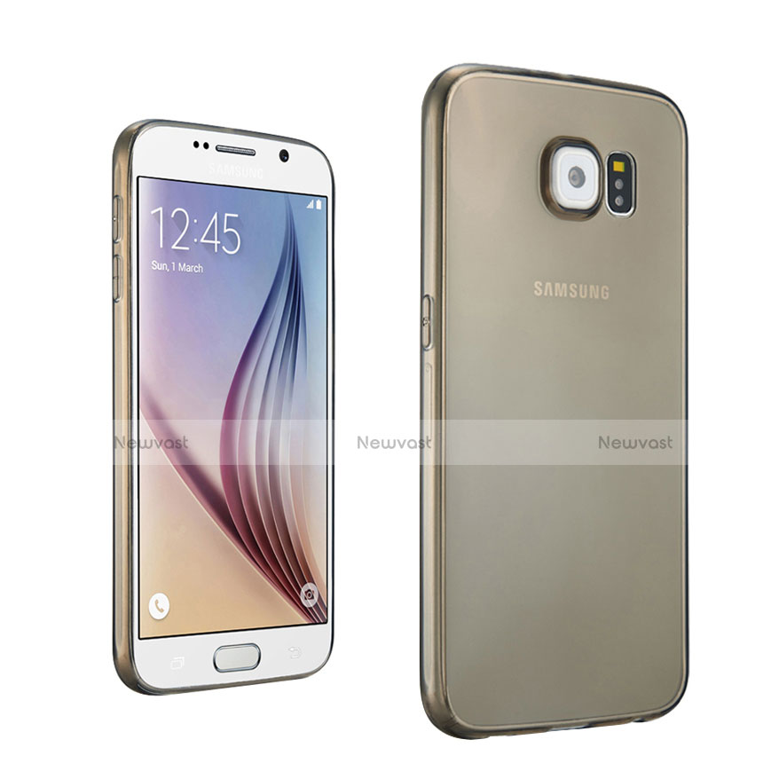 Ultra-thin Transparent TPU Soft Case for Samsung Galaxy S6 Duos SM-G920F G9200 Gray