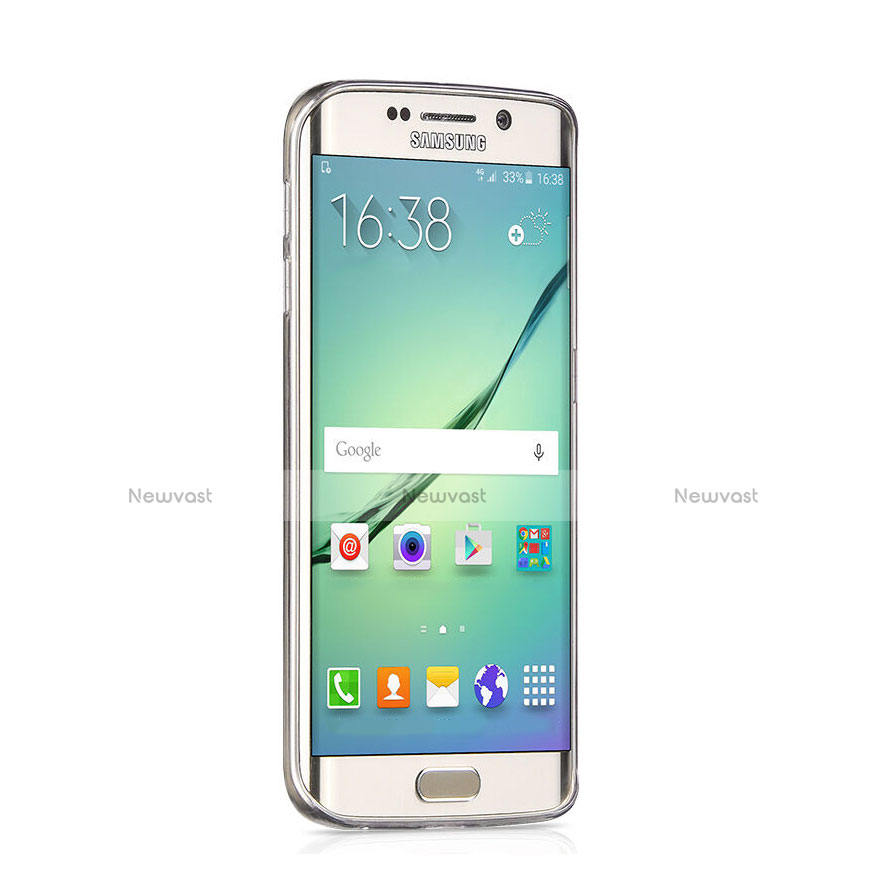 Ultra-thin Transparent TPU Soft Case for Samsung Galaxy S6 Edge SM-G925 Gray